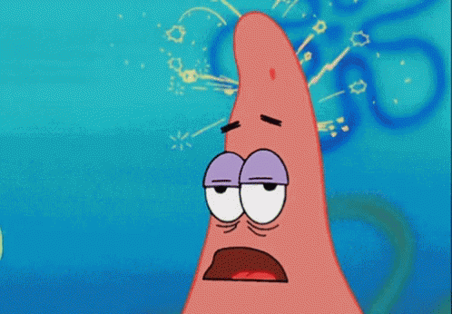 Patrick Star From Spongebob Squarepants Has A Tear Coming Out Of His Mouth GIF