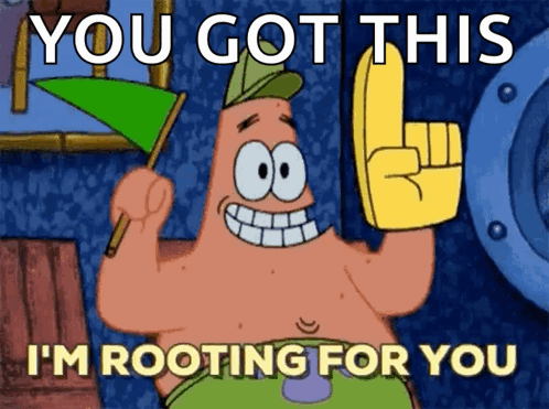 Patrick Star Holding Green Flag And You Got This Sign GIF