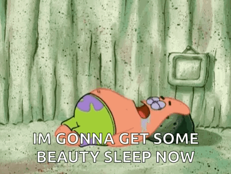 Patrick Star From Spongebob Squarepants Is Laying On The Floor In A Room . GIF