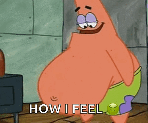 Patrick Star From Spongebob Squarepants Is Smiling And Says How I Feel GIF