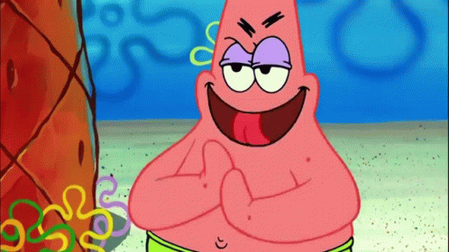 Patrick Star From Spongebob Squarepants Is Smiling With His Arms Crossed GIF