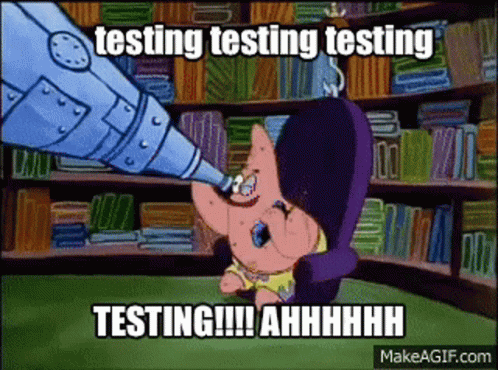 Patrick Star From Spongebob Squarepants Is Testing Testing Testing Testing GIF