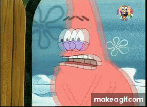Patrick Star From Spongebob Squarepants Making A Face GIF