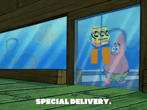 Patrick Star From SpongeBob SquarePants Opening Glass Door GIF