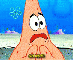 Patrick Star From Spongebob Squarepants Says " Oh No " GIF