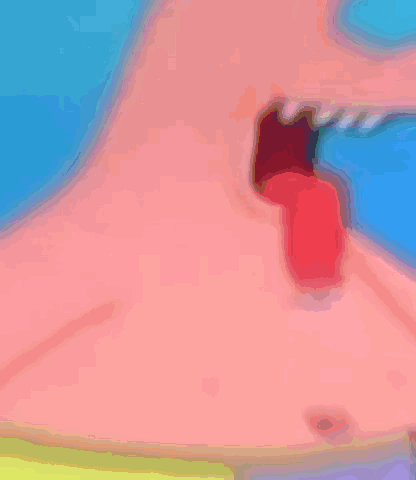 Patrick Star From Spongebob Squarepants Sticks His Tongue Out GIF