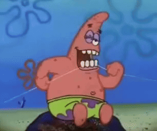 Patrick Star Holding Floss
