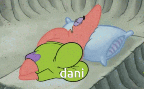 Patrick Star Laying On Bed With Dani GIF