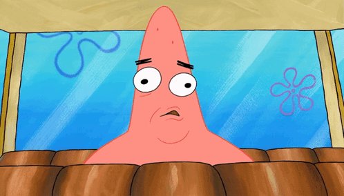 Patrick Star Looking Out Window GIF