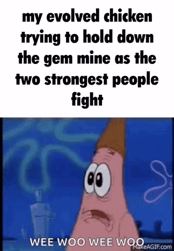 Patrick Star Making Chicken Meme
