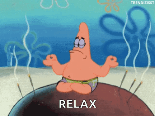 Patrick Star Meditating Relax