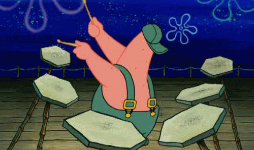 Patrick Star Rimshot GIF