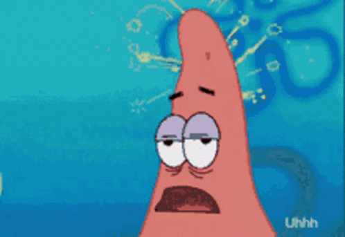 Patrick Star Sad with Uhhh