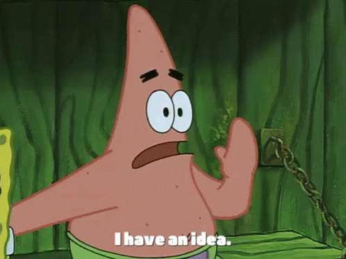 Patrick Star Saying I Have an Idea