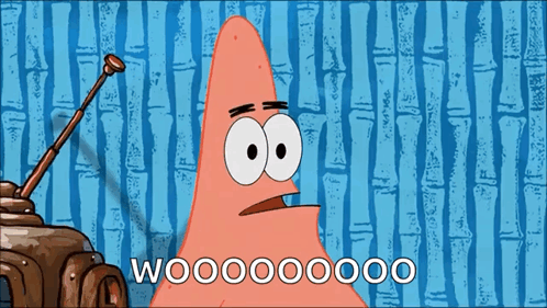 Patrick Star Saying Woo