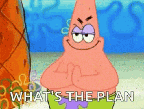 Patrick Star Sinister Plan GIF