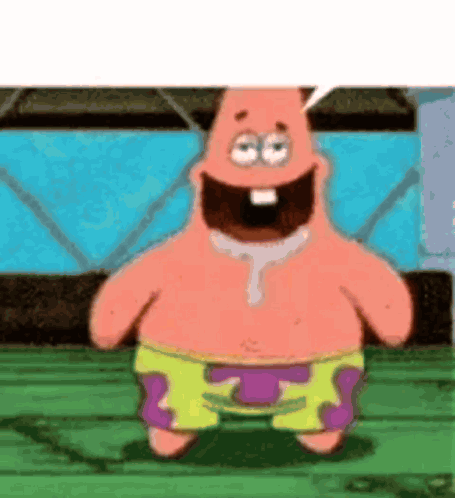 Patrick Star Smiling And Talking GIF