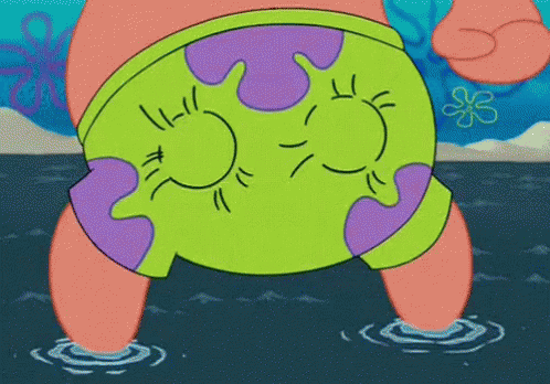 Patrick Star Standing in Ocean