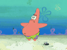 Patrick Star Standing in Sand