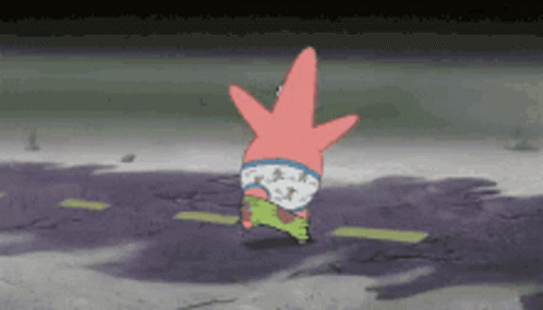 Patrick Star Walking Down Road