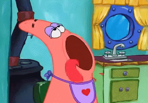 Patrick Star Wearing Heart Apron
