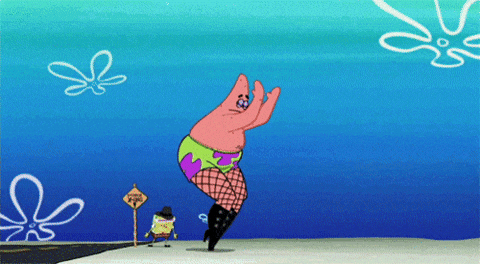 Patrick Star Wearing Heeled Boots GIF