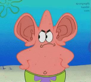 Patrick Star with Big Ears and Purple Bow