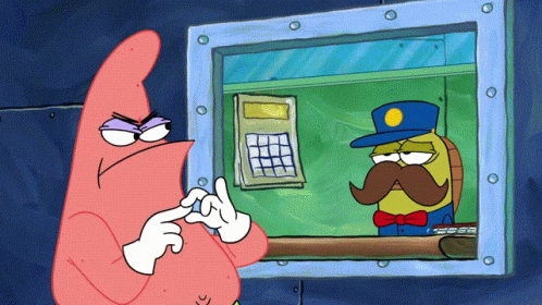 Patrick Starfish Hand Glove Smack GIF