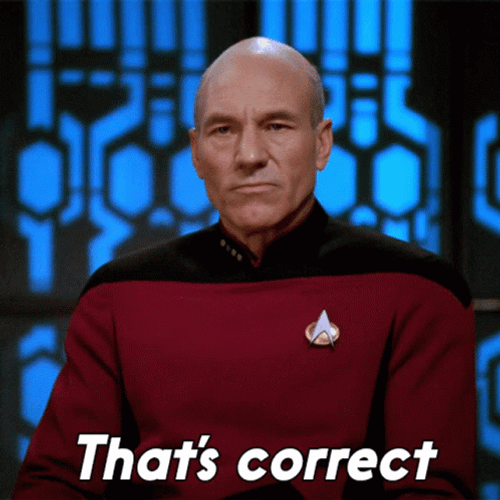 Patrick Stewart That's Correct GIF