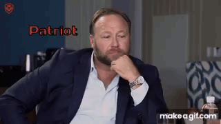 Patriot Man in Suit Hand on Chin