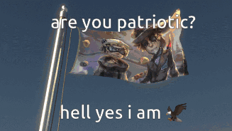 Patriotic Flag Saying Hell Yes I Am GIF