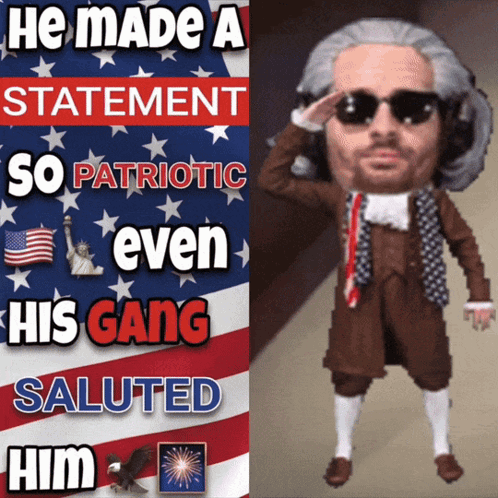 Patriotic Man Making Statement