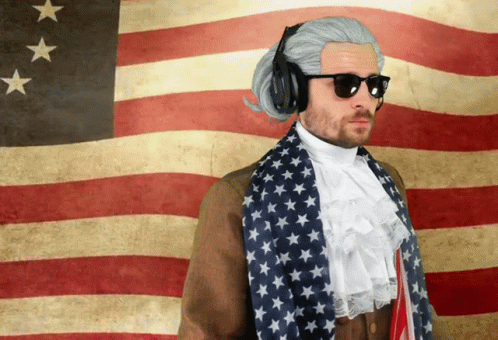 Patriotic Man Salutes Usa GIF