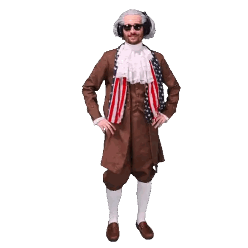 Patriotic Man Saying Bye