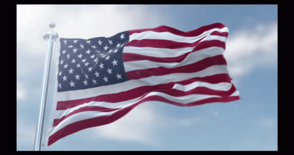 Patriotic Usa Flag Flying High GIF