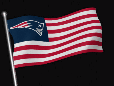 Patriots Flag Waving on Black Background