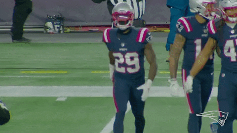 Patriots Justin Bethel Throwing The Ball GIF