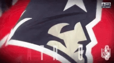 Patriots Logo on Red and White Background