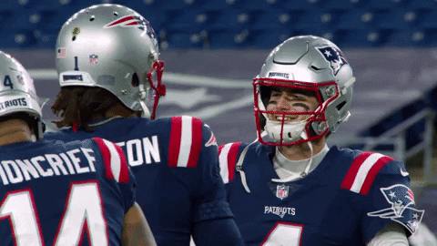 Patriots Newton Hug GIF