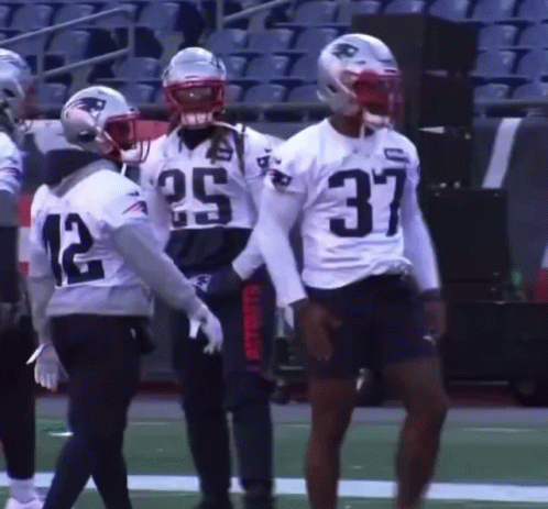 Patriots Players Including Number 37