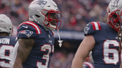 Patriots Teammates Helmet Bump GIF