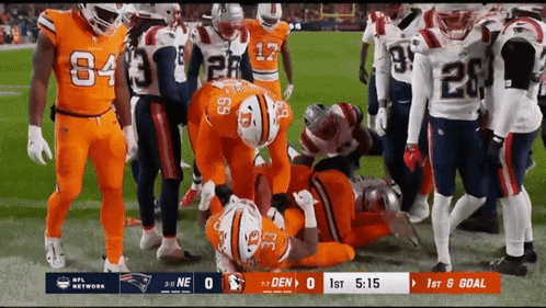Patriots vs Broncos Football Game