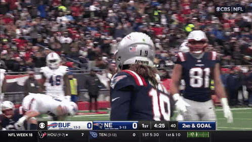 Patriots vs Buffalo Bills Football Game on CBS