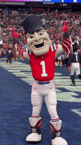 Patriotss Mascot Pointing Finger GIF