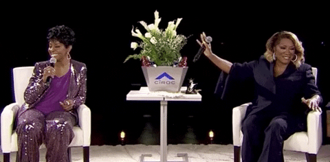 Patti Labelle Cheering Gladys Knight GIF