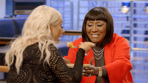 Patti Labelle Christina Aguilera Eating Pie GIF