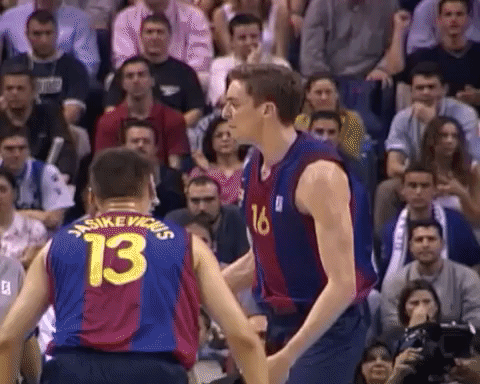 Pau Gasol Being Stopped GIF