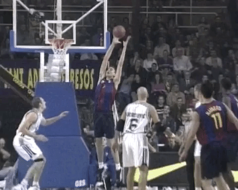 Pau Gasol Clinging On Ring GIF