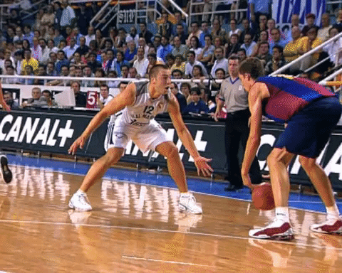 Pau Gasol Dribbling Fc Barcelona GIF