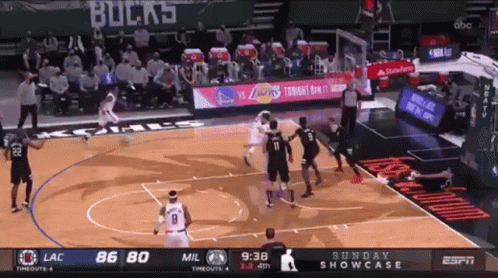 Paul George Backboard Shot GIF